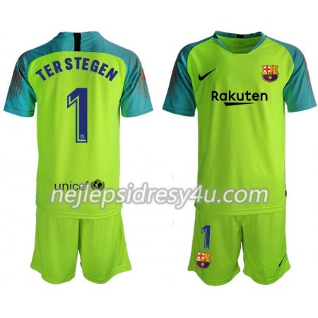 Fotbalový Dres FC Barcelona TER STEGEN 1 Brankářské Dětské Domácí 2019/20